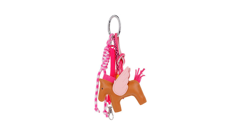 Animal Charms: Horse Charm vegan leather bag charm in Toffee Tan