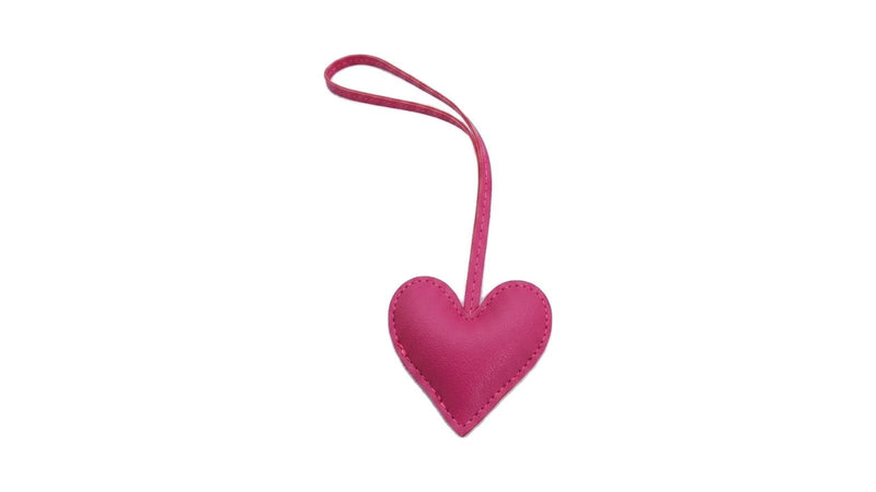 Love & Luck Charms: Sweetheart Charm plush heart bag charm in Cosmopolitan Pink