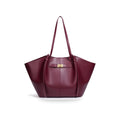 Aurora winged vegan leather tote bag in Bordeaux Velvet