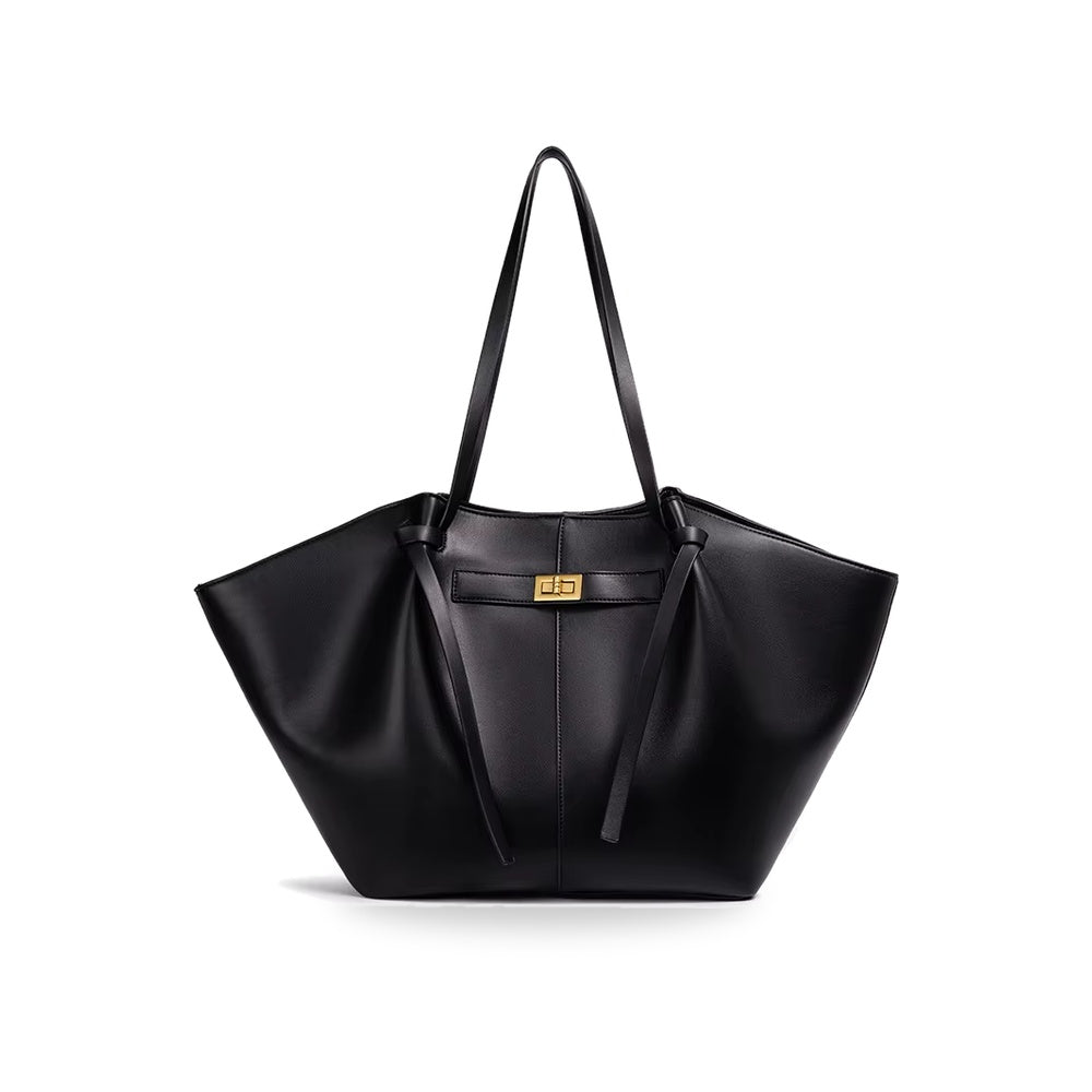 Aurora winged vegan leather tote bag in Milano Midnight