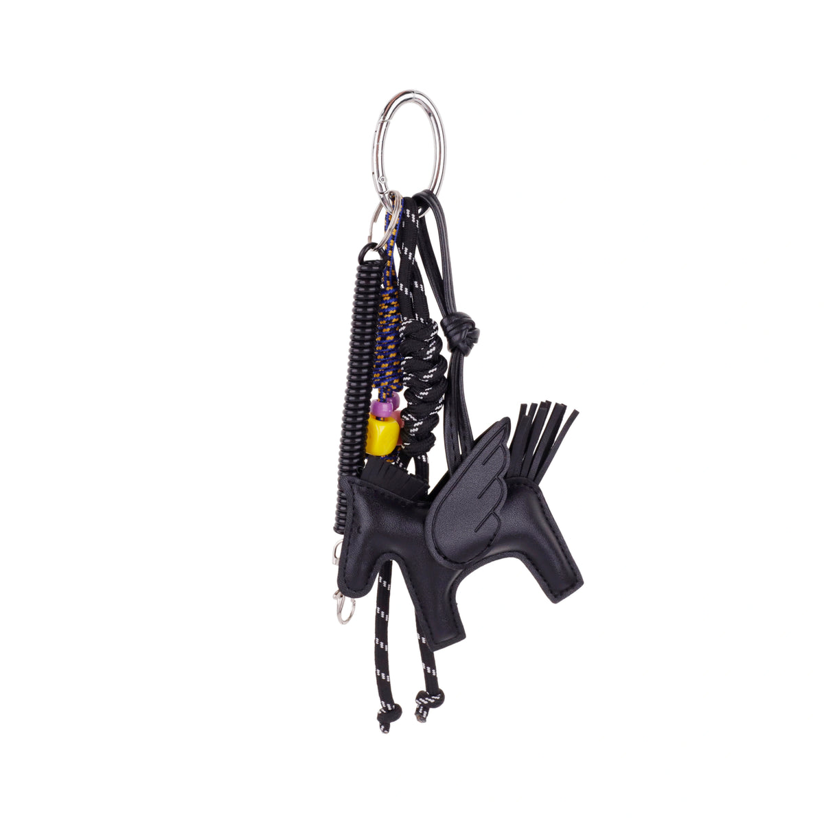Horse Charm vegan leather purse charm in Midnight Black