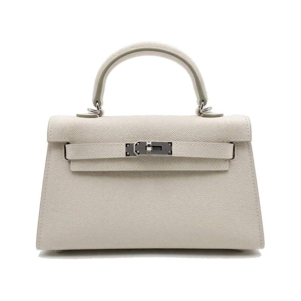 Ikara structured vegan leather work bag in Amalfi White