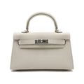 Ikara structured vegan leather work bag in Amalfi White