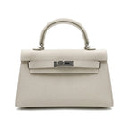 Ikara structured vegan leather work bag in Amalfi White