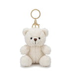 Teddy Charm plush teddy bear bag charm in Amalfi White