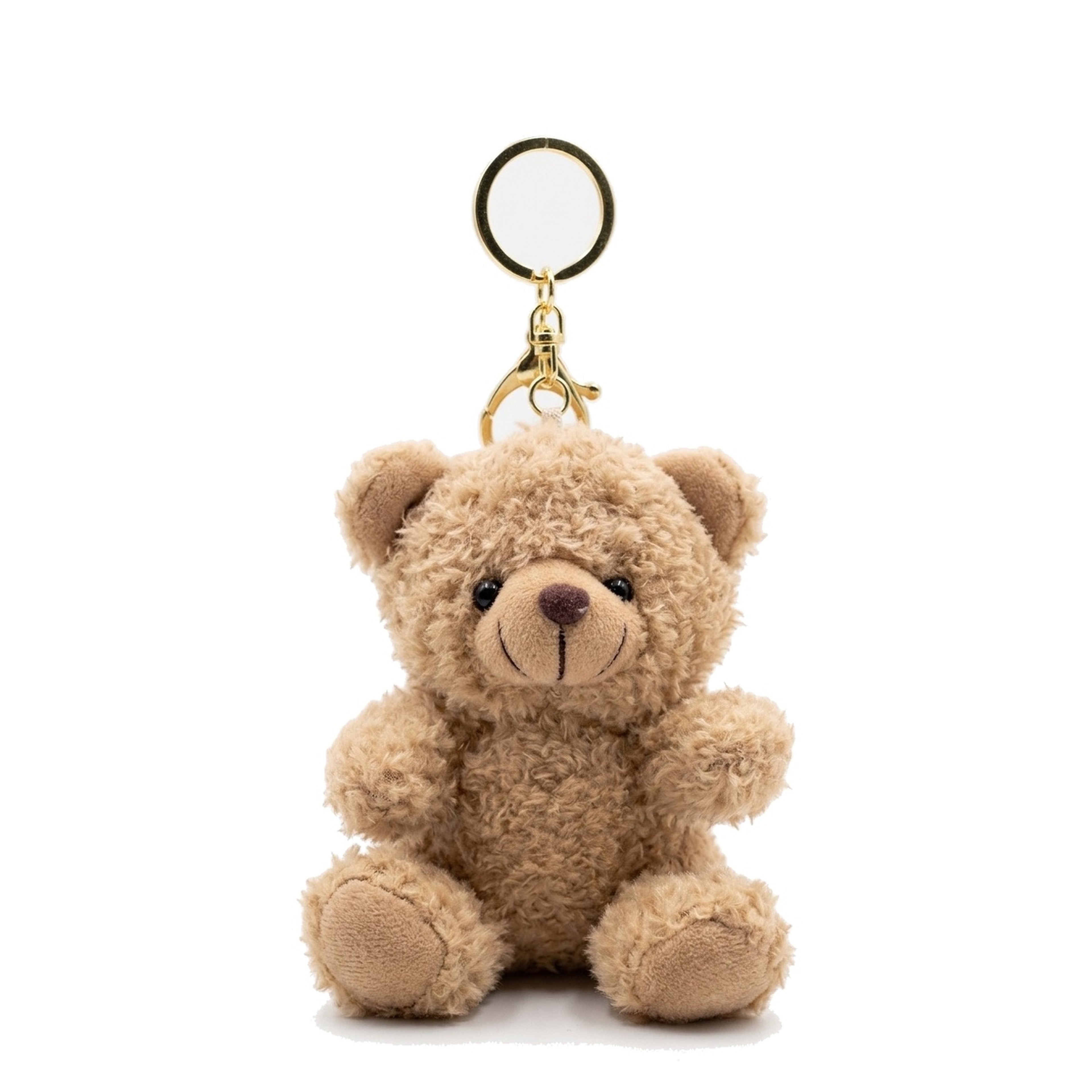 Teddy Charm plush teddy bear bag charm in Desert Linen